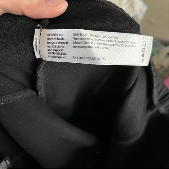 Eileen Fisher Pants Women’s Small Yoke Detail Stretch Knit Skinny - Picture 7 of 7